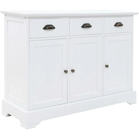 Sideboard With 3 Doors MDF And Pinewood 105x35x77.5 Cm VidaXL -Home Haven Shop 10099983 1