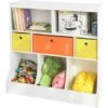 SoBuy Children's Storage Bookcase And Shelving Units Toy Organizer With Fabric Drawers,KMB26-W -Home Haven Shop 17176892 1