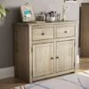 Panama Solid Pine Sideboard 2 Door 2 Drawer Cabinet Cupboard Storage -Home Haven Shop 17767164 1