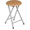 Premier Housewares Wood Veneer Seat Folding Stool -Home Haven Shop 33514819 1