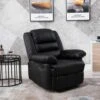 Loxley Leather Recliner Armchair Sofa Home Lounge Chair Reclining Gaming (Black) -Home Haven Shop 39162307 1