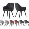 Set Of 2 Faux Matte Suede Leather Dining Chairs Accent Home & Restaurants Adrian BLACK -Home Haven Shop 54330958 1