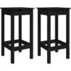 Bar Chairs 2 Pcs Black 40x40x78 Cm Solid Wood Pine VidaXL -Home Haven Shop 72525526 1