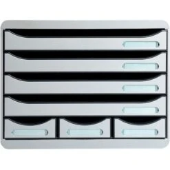 Desktop Drawer Set Store-Box With 7 Drawers Light Grey Exacompta -Home Haven Shop 74051883 4