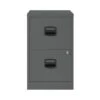 Bisley 2 Drawer Metal Filing Cabinet - Anthracite Grey -Home Haven Shop 86764623 1