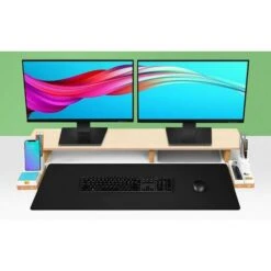 Desk Mat, PU Leather Desk Mat, Mouse Pad, Non-Slip Desk Protector, Waterproof Desk Pad For Office And Home (80cm X 40cm, Black) -Home Haven Shop 97815465 4